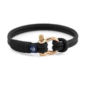 Bracelet marin cordage Noir, f