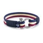 Bracelet marin Unisexe fait main cordage Bordeaux Beige Bleu Marine - CNB #5023